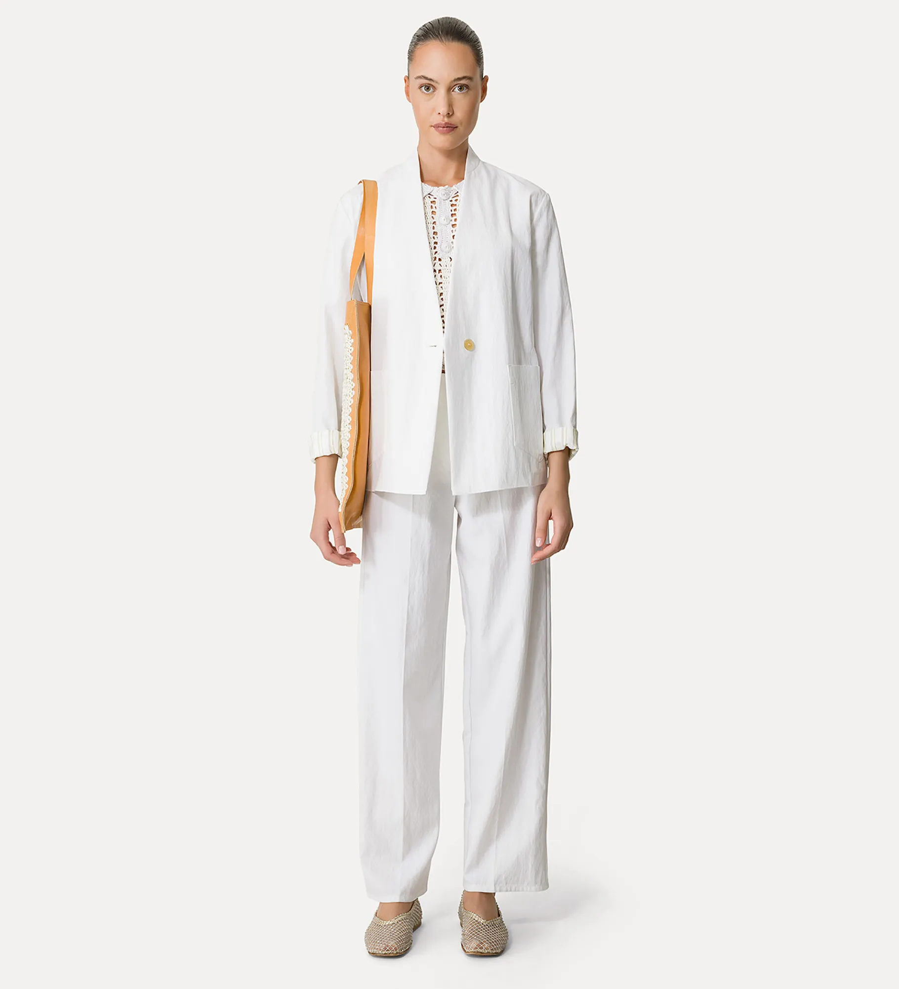forte_forte single–breasted cotton jacket giglio^ Jackets