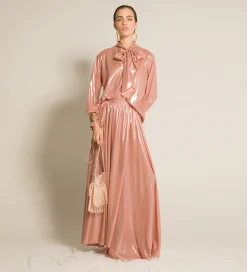 forte_forte skirt in laminated georgette rose^ Skirts