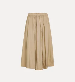 forte_forte skirt in poplin with an elasticated waistband dune^ Skirts