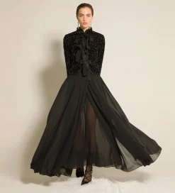 forte_forte skirt in silk georgette nero^ Skirts