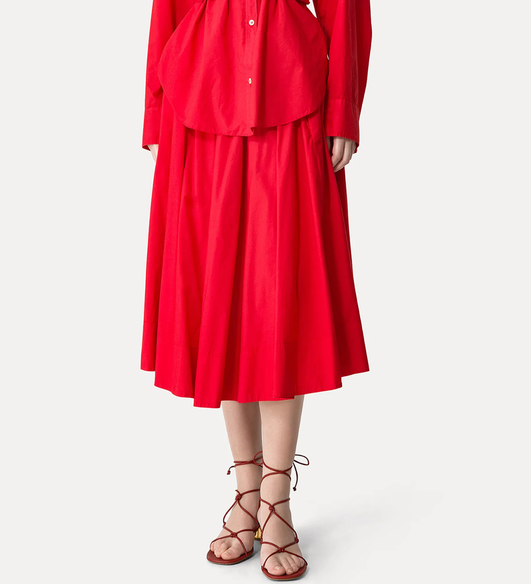 forte_forte skirt with an elasticated waistband lacca^ Skirts