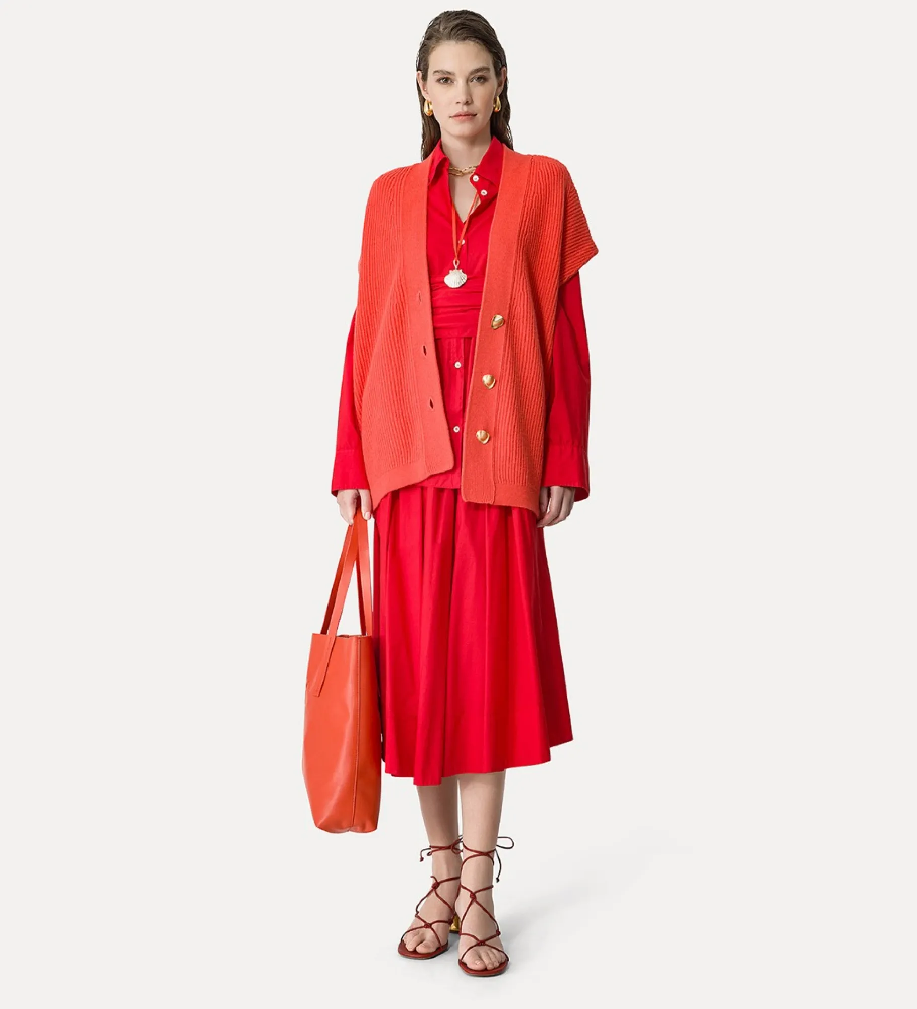 forte_forte skirt with an elasticated waistband lacca^ Skirts