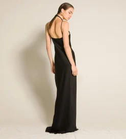 forte_forte slip dress in enver satin nero^ Dresses