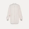 forte_forte striped granddad shirt petalo^ Shirts