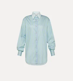 forte_forte striped satin shirt nuage^ Shirts