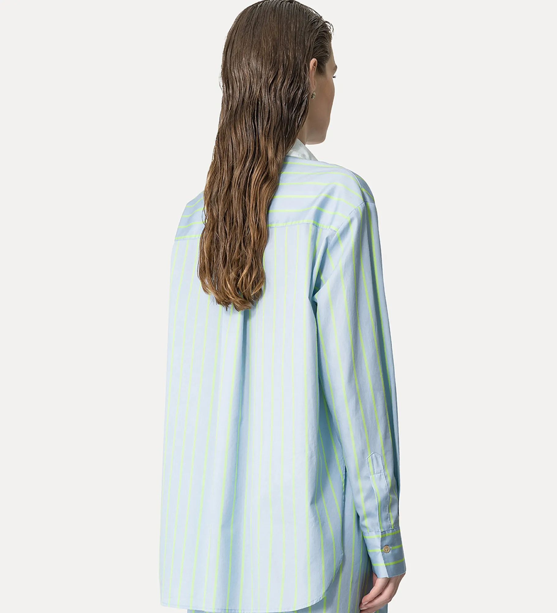 forte_forte striped satin shirt nuage^ Shirts