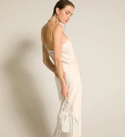 forte_forte suede bucket bag with rhinestones ivory^ Bags And Belts