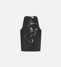 forte_forte top in embroidered black cotton nero^ Tops
