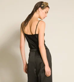 forte_forte top in enver satin nero^ Tops