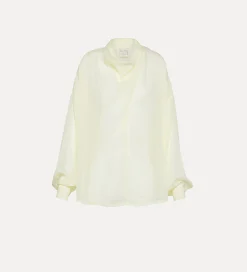 forte_forte top with a crossover detail at the neck daffodil^ Shirts