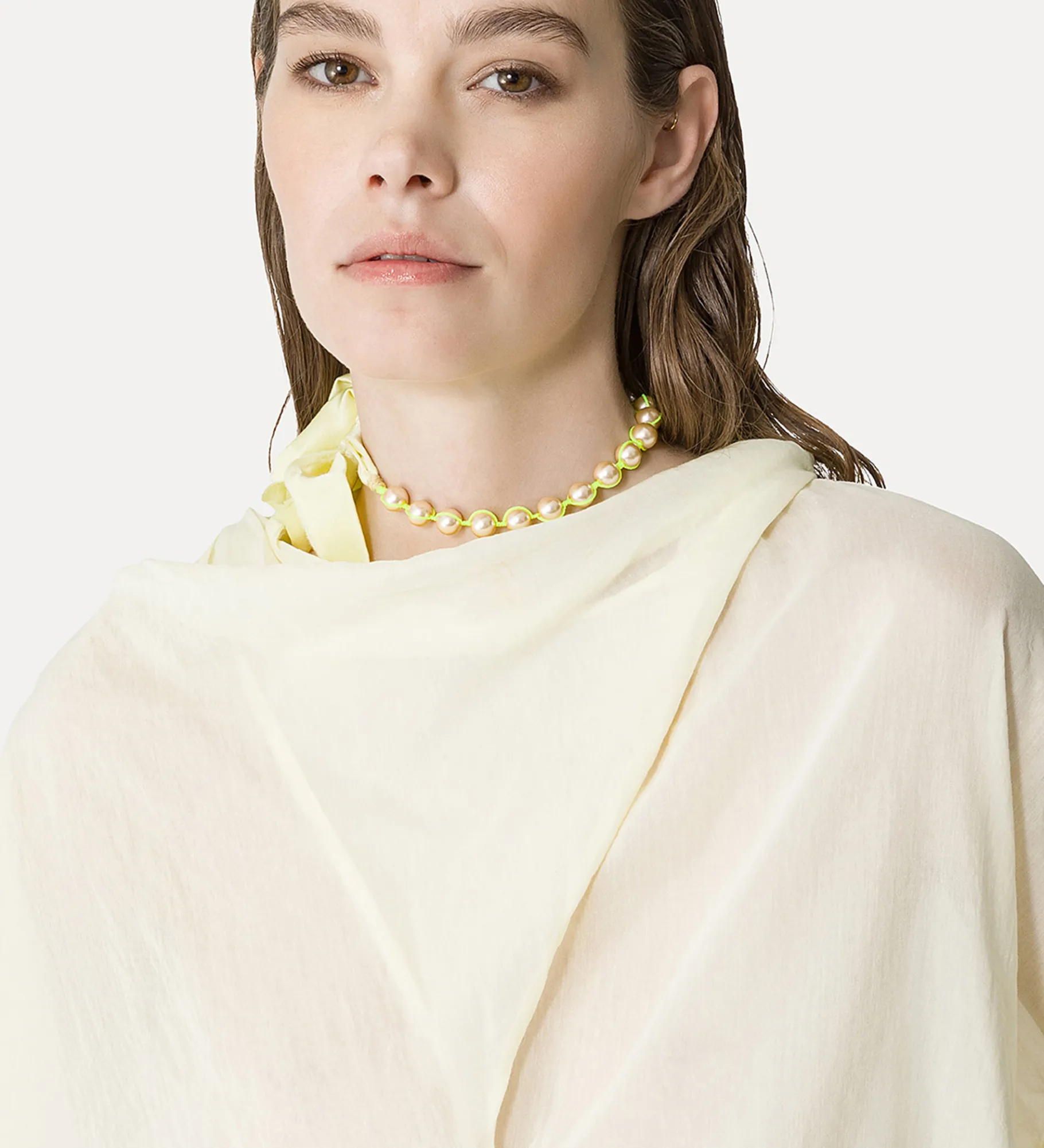 forte_forte top with a crossover detail at the neck daffodil^ Shirts