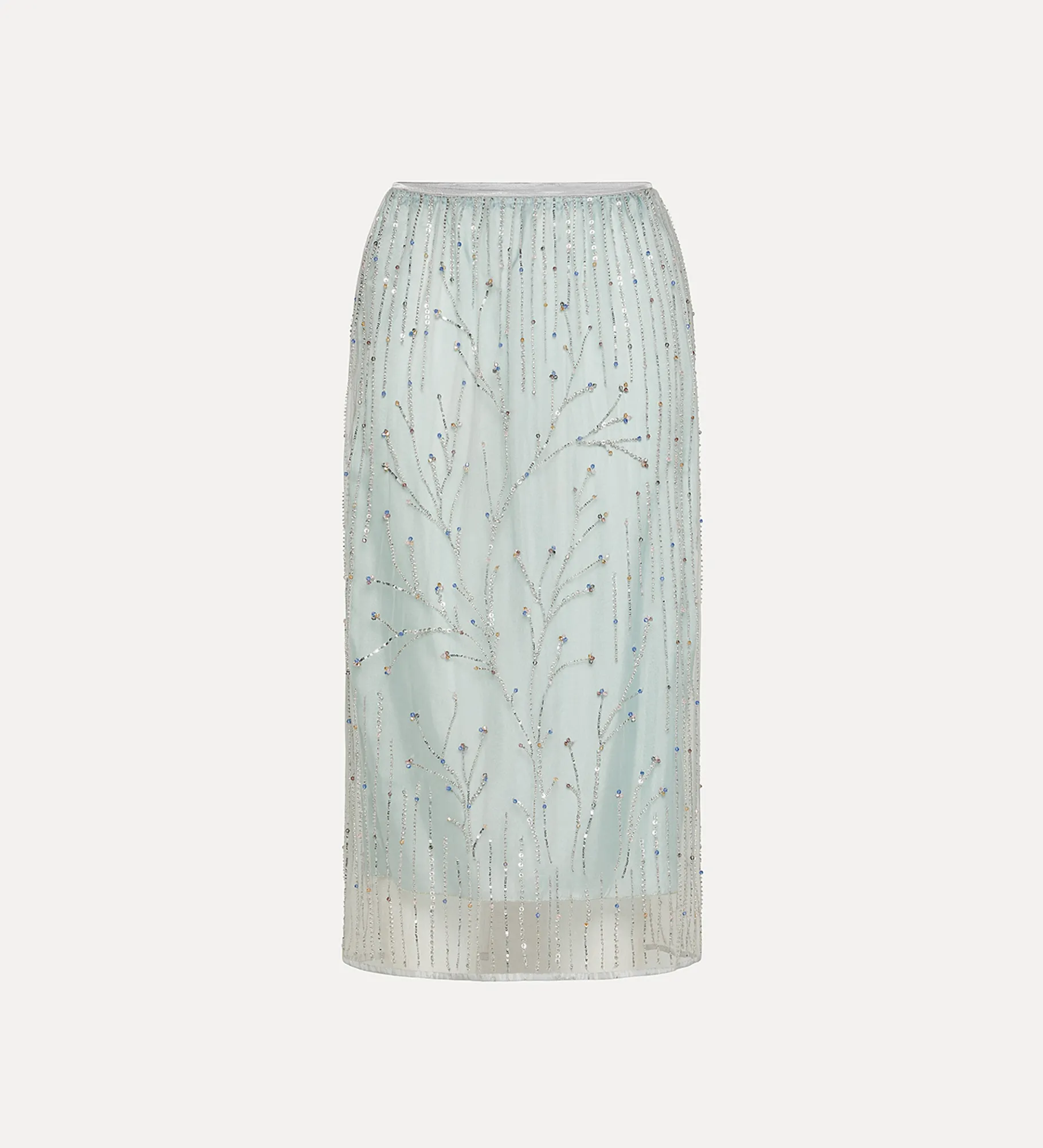 forte_forte tulle skirt with “firefly” embroidered detailing firefly^ Skirts