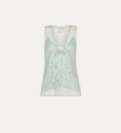 forte_forte tulle top with embroidered “firefly” detailing firefly^ Tops