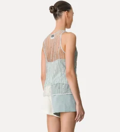forte_forte tulle top with embroidered “firefly” detailing firefly^ Tops