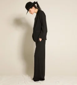 forte_forte velour gaucho trousers nero^ Hats And Scarves