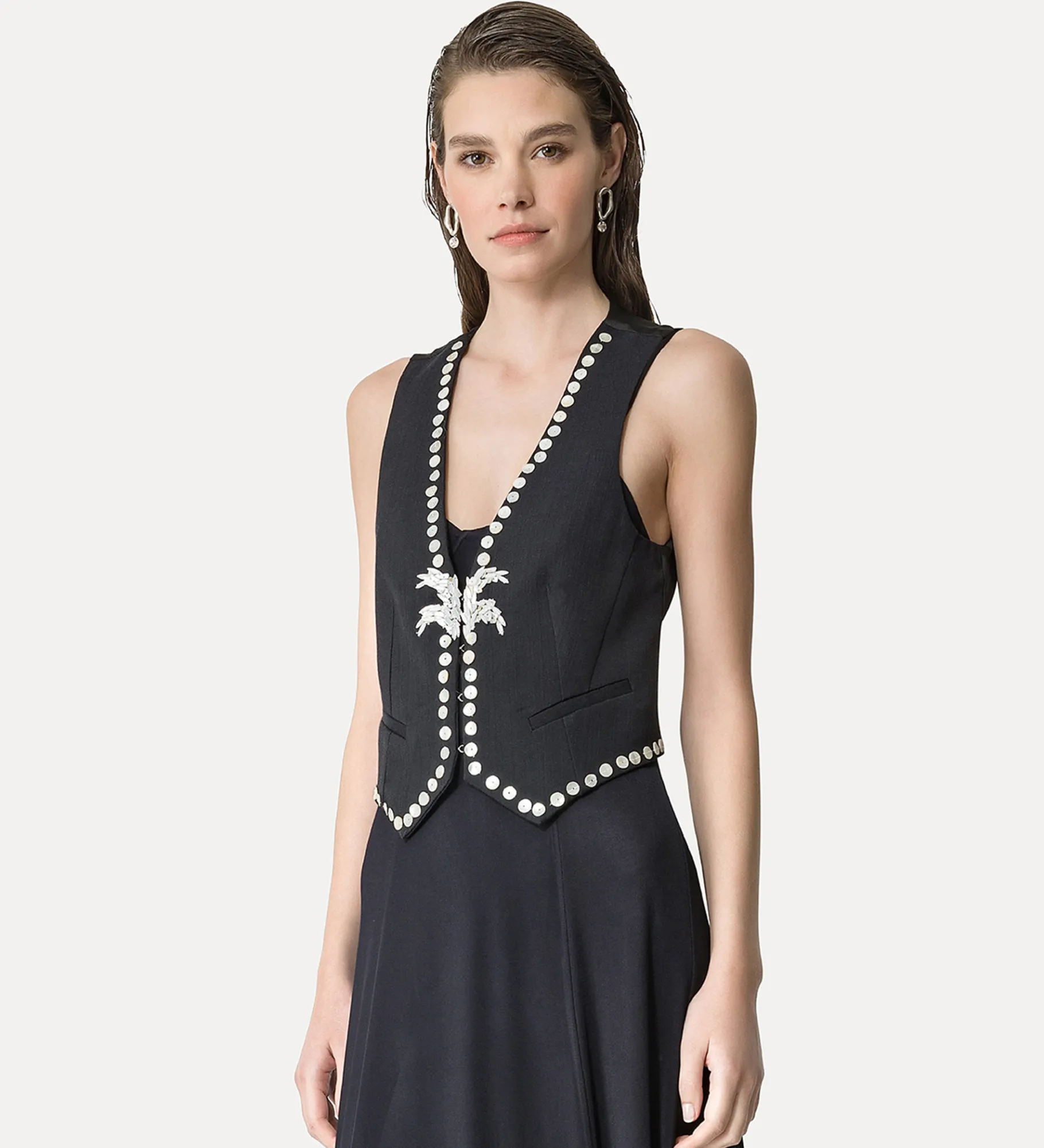 forte_forte viscose and wool vest abisso^ Jackets