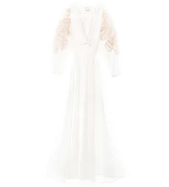 forte_forte voile dress with inlay detail giglio^ Dresses