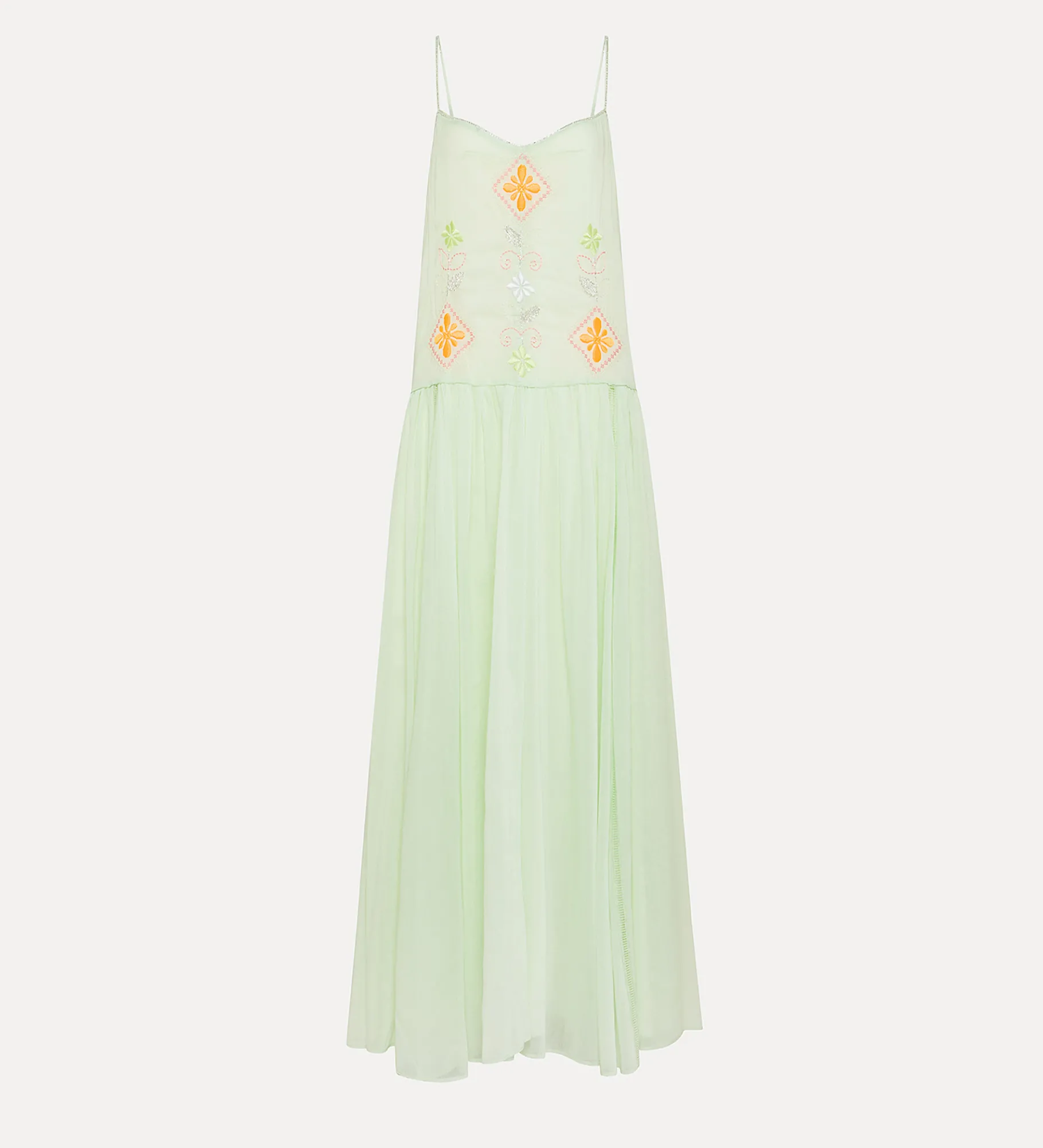 forte_forte voile dress with “oniric blossom” embroidered detailing mint^ Dresses