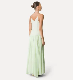 forte_forte voile dress with “oniric blossom” embroidered detailing mint^ Dresses