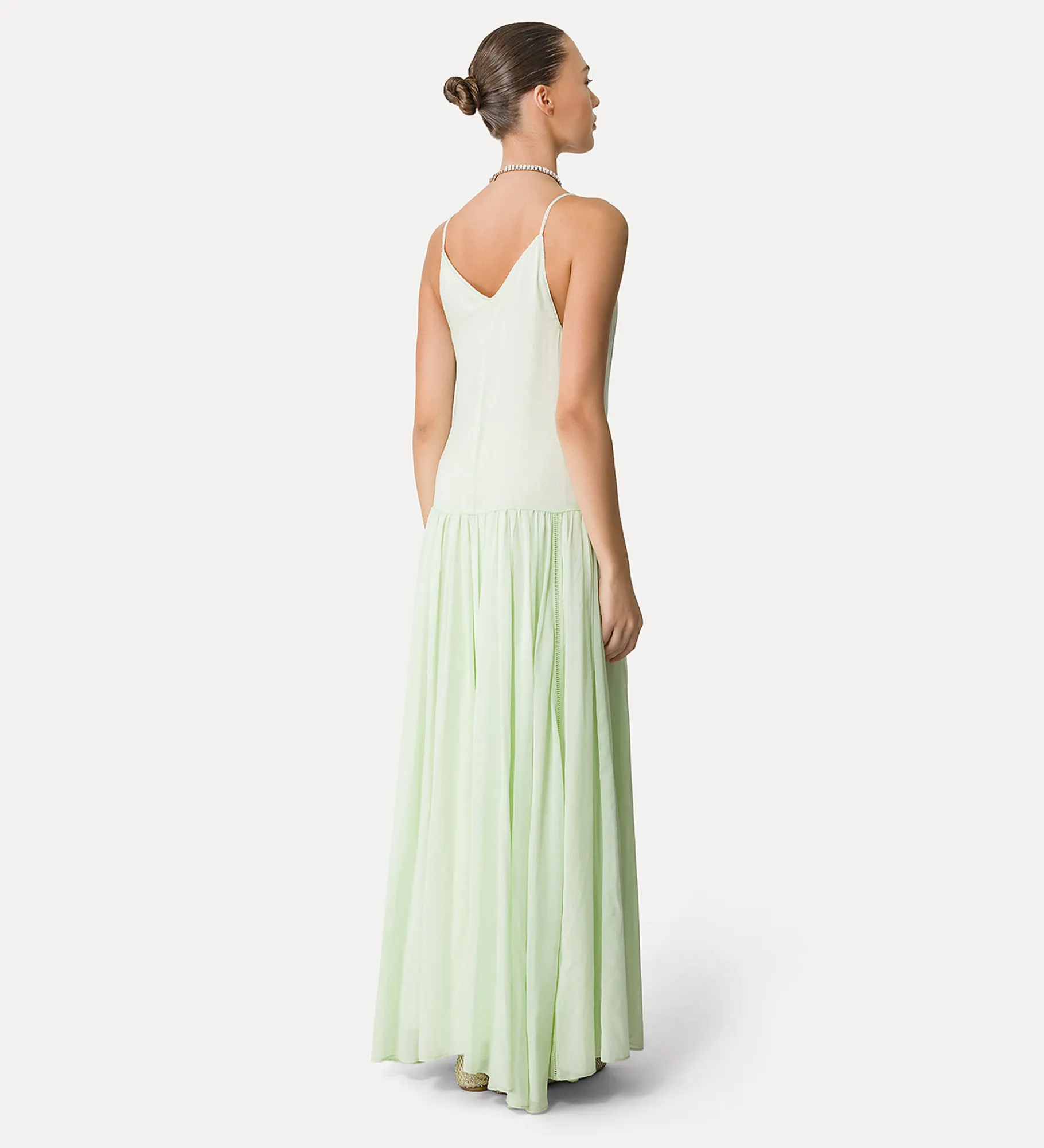 forte_forte voile dress with “oniric blossom” embroidered detailing mint^ Dresses
