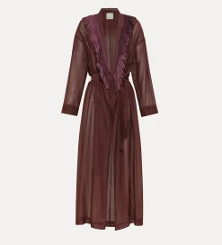 forte_forte voile robe with fringing black orchid^ Coats