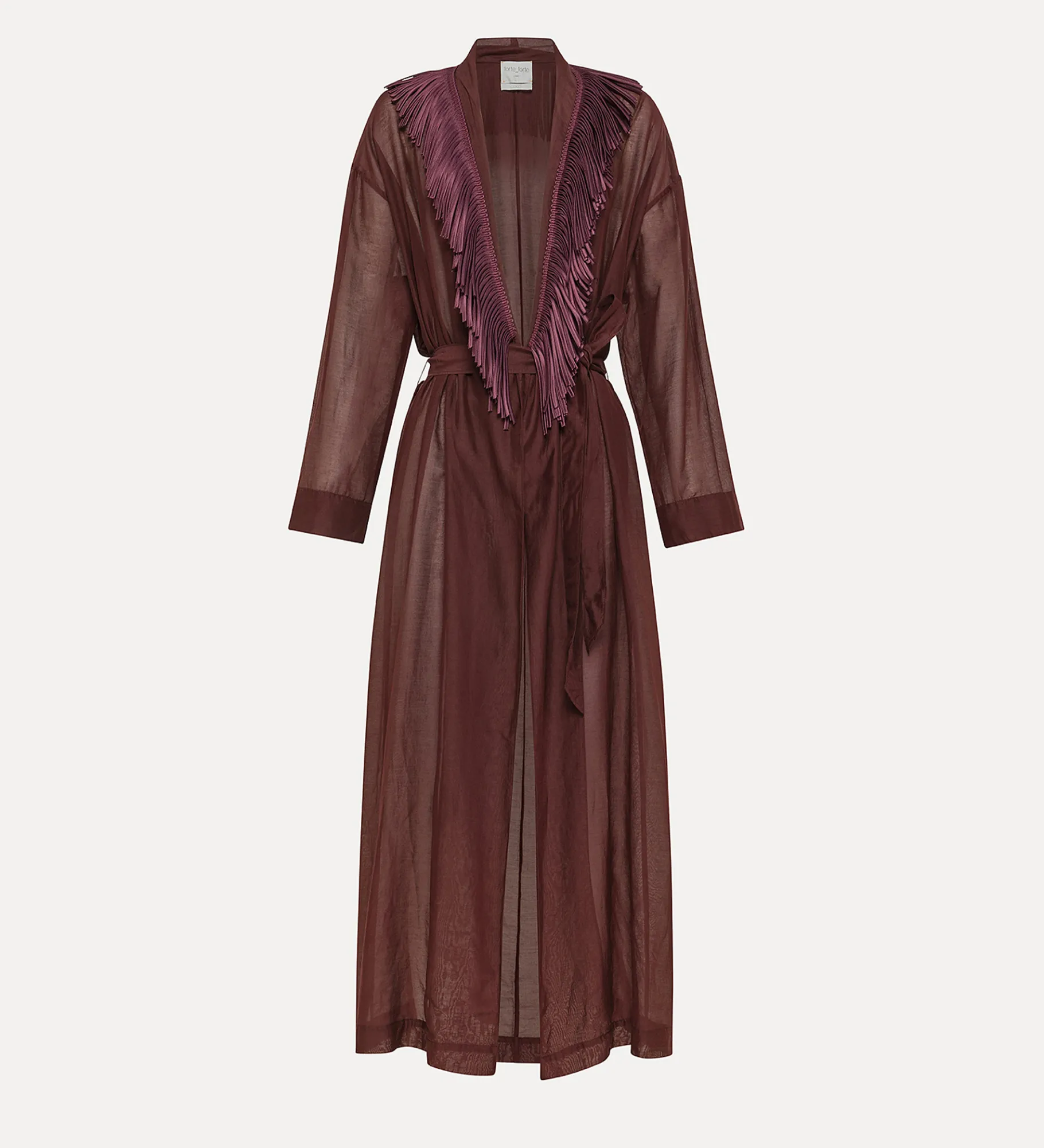 forte_forte voile robe with fringing black orchid^ Coats