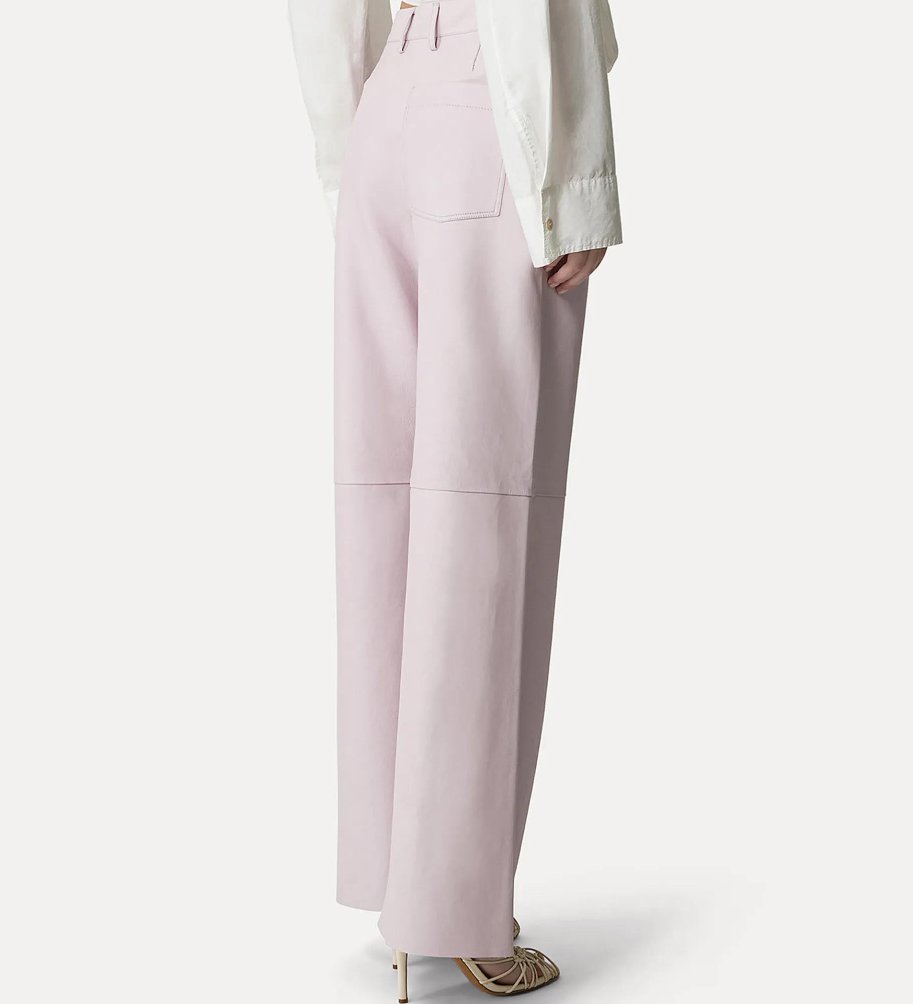 forte_forte wide–leg trousers in nappa oyster^ Pants