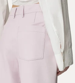 forte_forte wide–leg trousers in nappa oyster^ Pants
