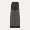 forte_forte wide–leg trousers in silk organza noir^ Pants