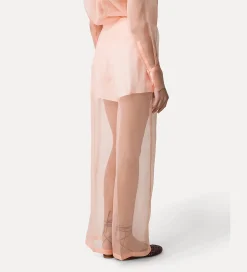 forte_forte wide–leg trousers in silk organza pesco^ Pants