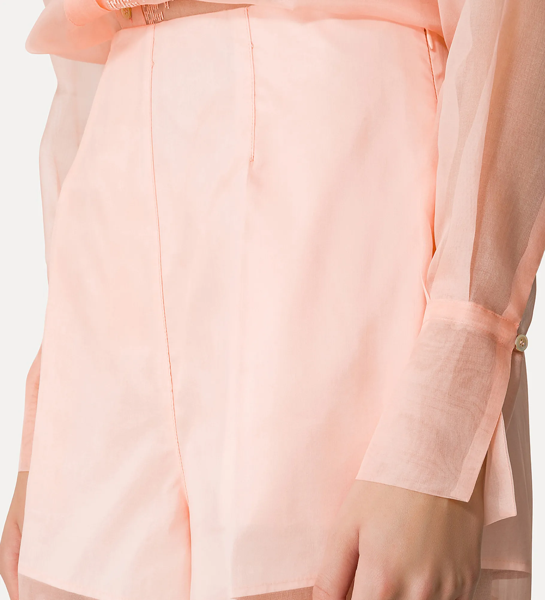 forte_forte wide–leg trousers in silk organza pesco^ Pants