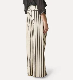 forte_forte wide–leg trousers with a pinstripe pattern orchidea^ Pants