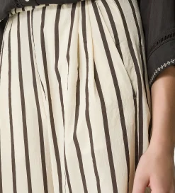 forte_forte wide–leg trousers with a pinstripe pattern orchidea^ Pants
