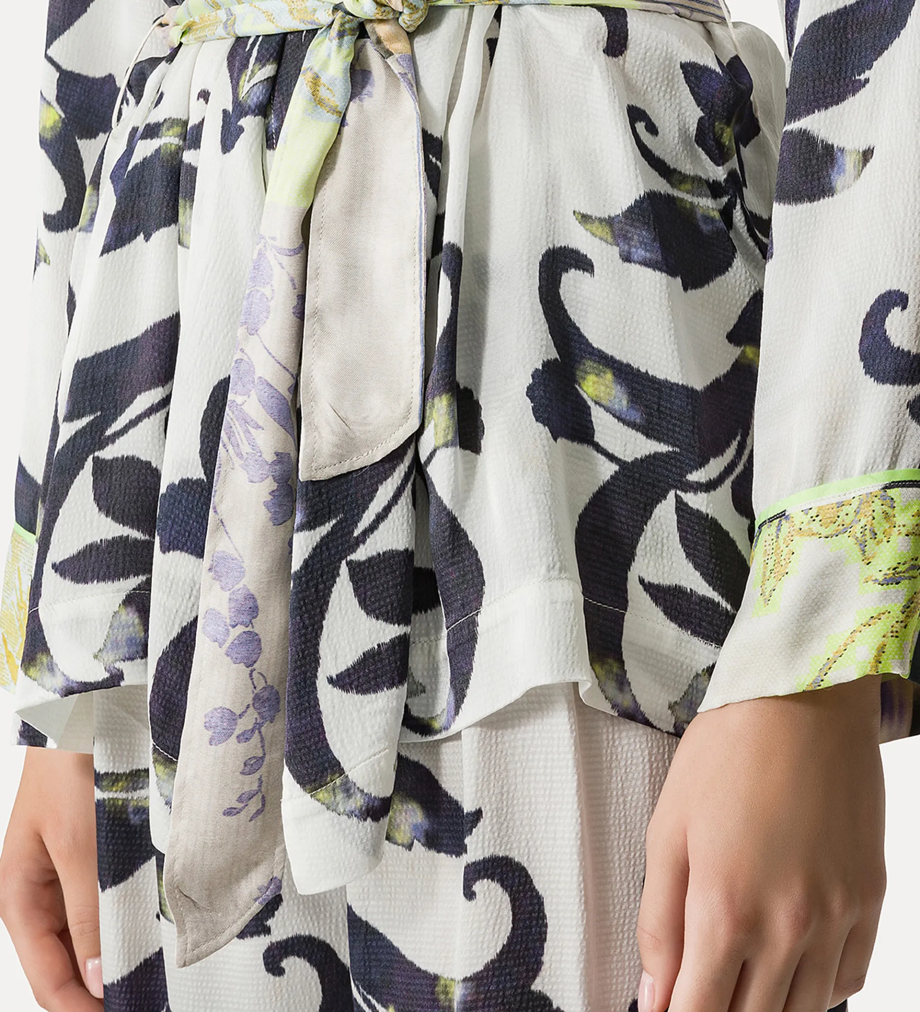 forte_forte women's kimono with “the secret lily” print orchidea^ Jackets
