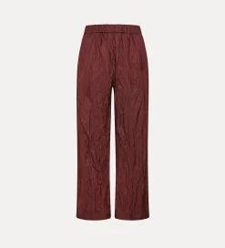forte_forte women's trousers with an elasticated waistband cacao^ Pants