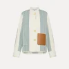 forte_forte work jacket in cotton and linen acqua^ Jackets