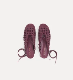 forte_forte woven backless slipper ruby^ Shoes